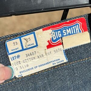 Vintage Deadstock Big Smith Buckeroos western Flares Sanforized Cotton 23/25 10s